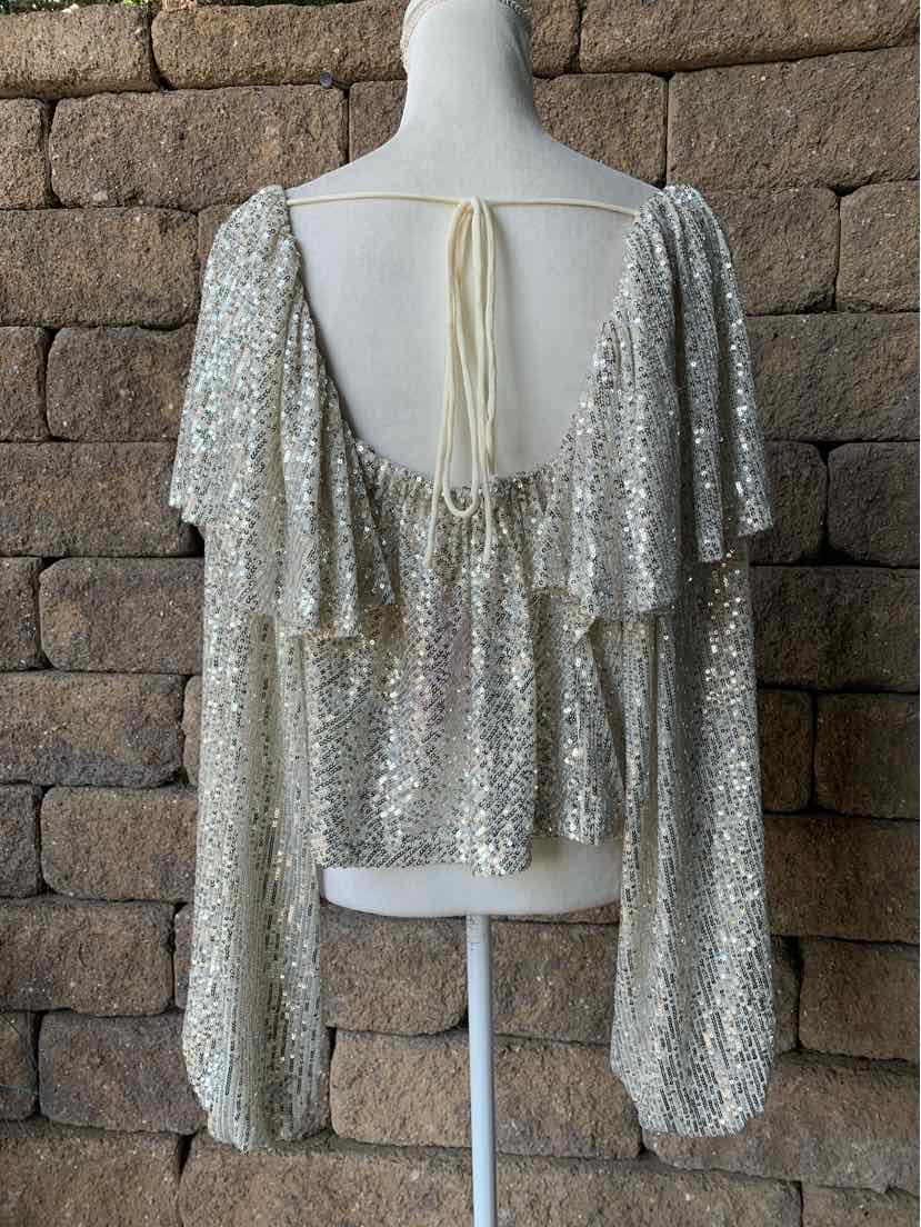 W FREE PEOPLE SLV Size LG T