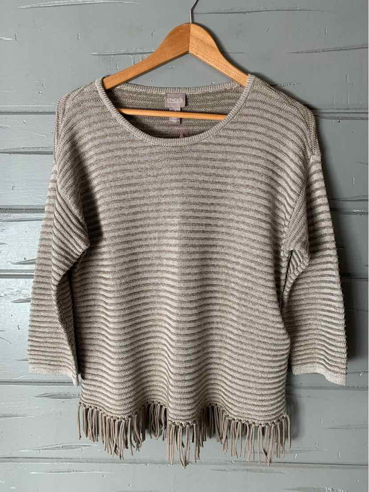 W CHICOS TAN Size MED SW