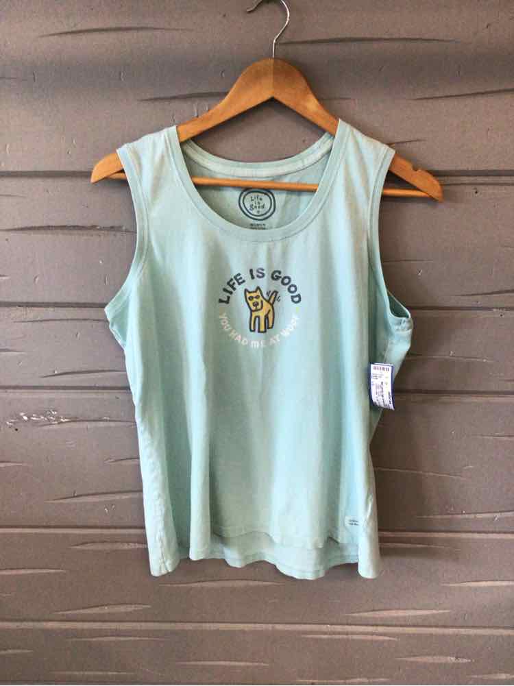 W LIFE IS GOOD GR Size LG T