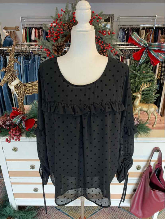 W SKIES ARE BLUE BK Size 1X T