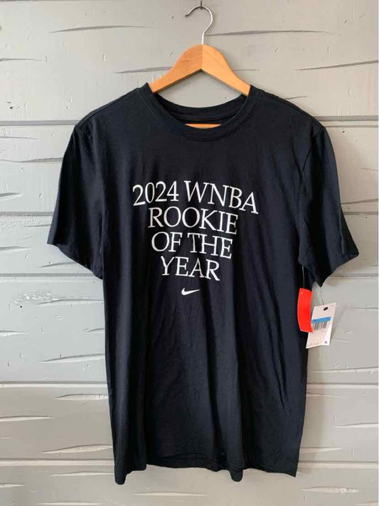 Black Nike t-shirt with "2024 WNBA Rookie of the Year" white text on front, medium size.