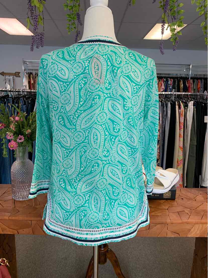 W TALBOTS TEAL Size XL T