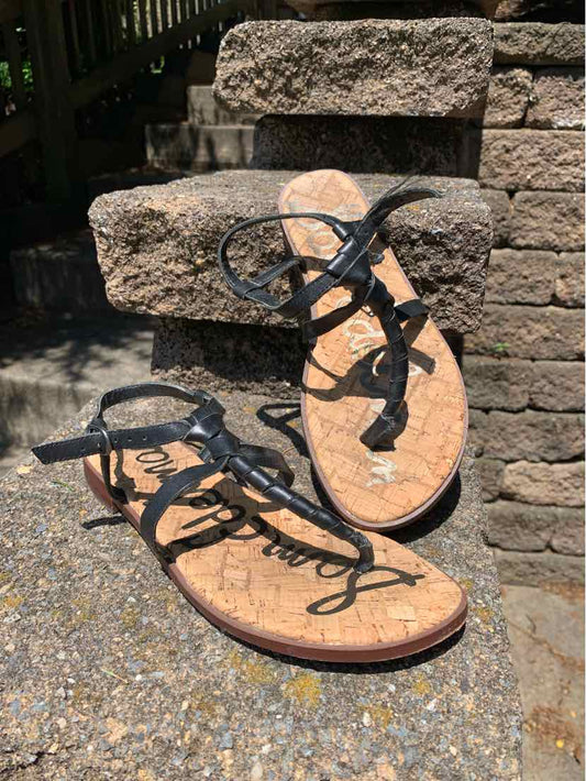 W SAM EDELMAN BK Size 6.5 SANDAL