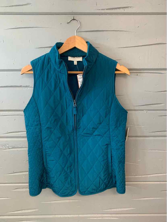 W TALBOTS TEAL Size SM V