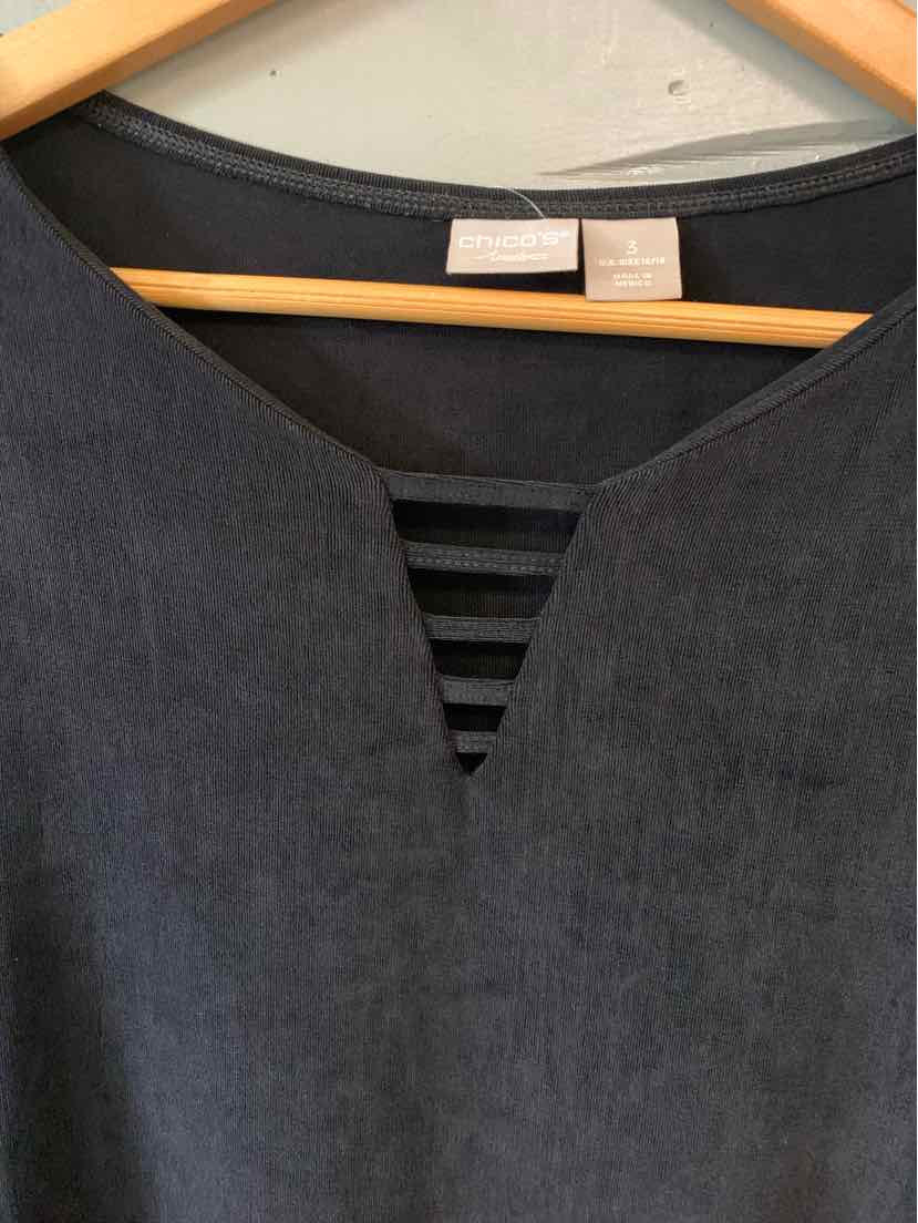 W CHICOS TRAVELER BK Size XL T