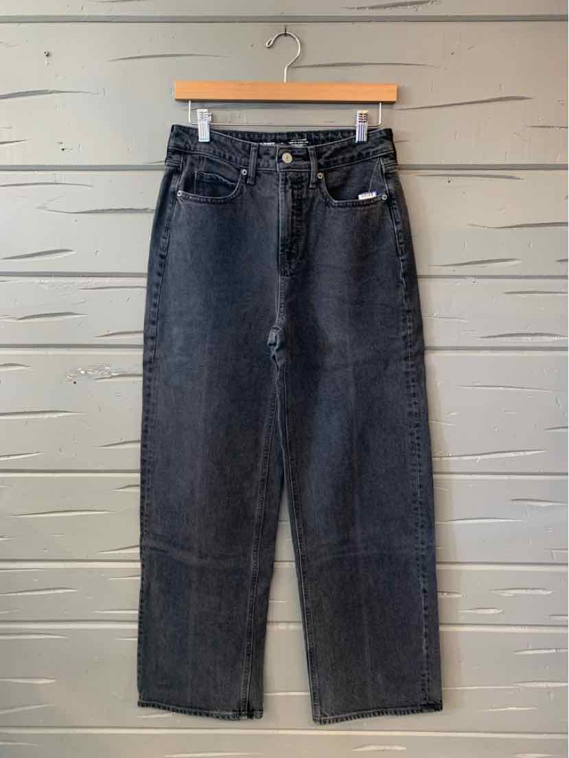 Dark-wash Old Navy denim jeans with a straight-leg cut, five-pocket styling, and a button fly.