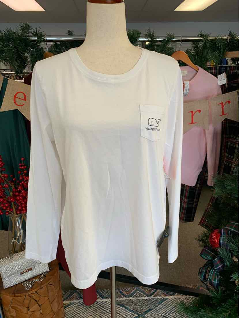 W VINEYARD VINES WH Size LG T