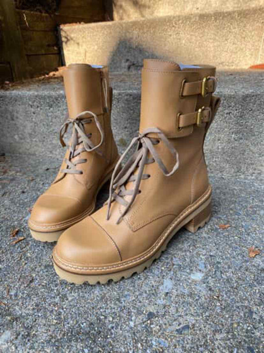 W SEE BY CHLOE TAN Size 38.5 BOOT