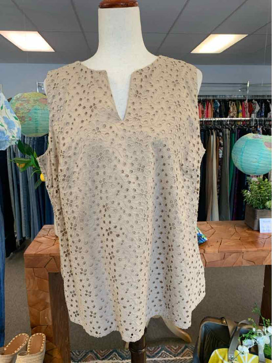 W TALBOTS TAN Size 14W T