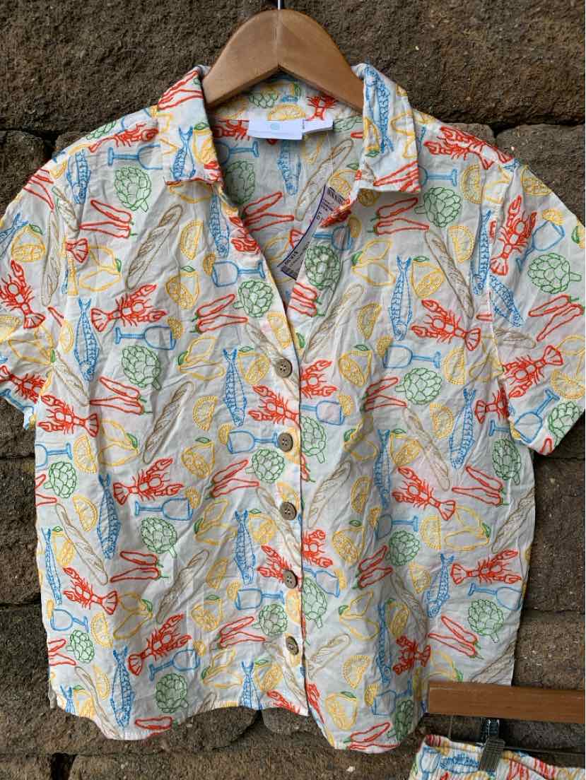 W CYNTHIA ROWLEY MULTI Size LG 2PCSET