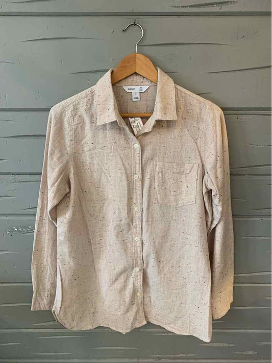W OLD NAVY BEIGE Size SM T