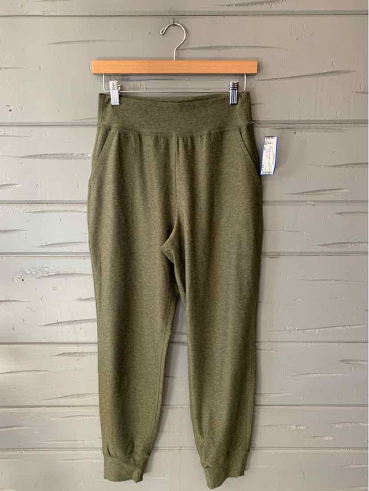 Olive green Old Navy jogger pants with an elastic waistband, tapered legs, and ribbed cuffs.