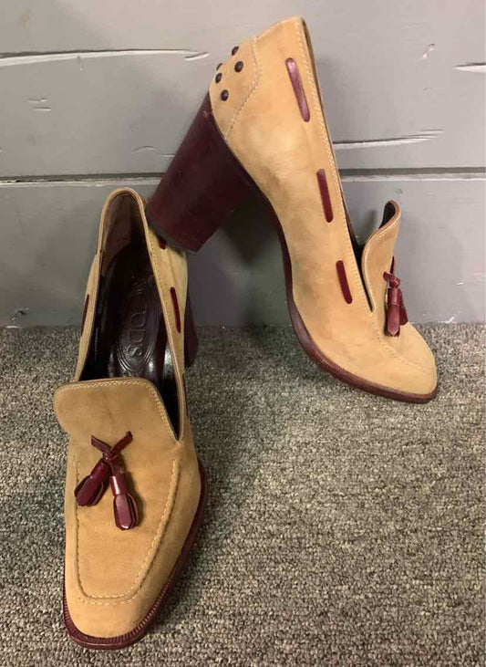 W TODS TAN Size 40 SHOE