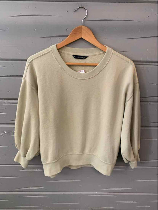 W ABERCROMBIE AND FITCH BEIGE Size SM T