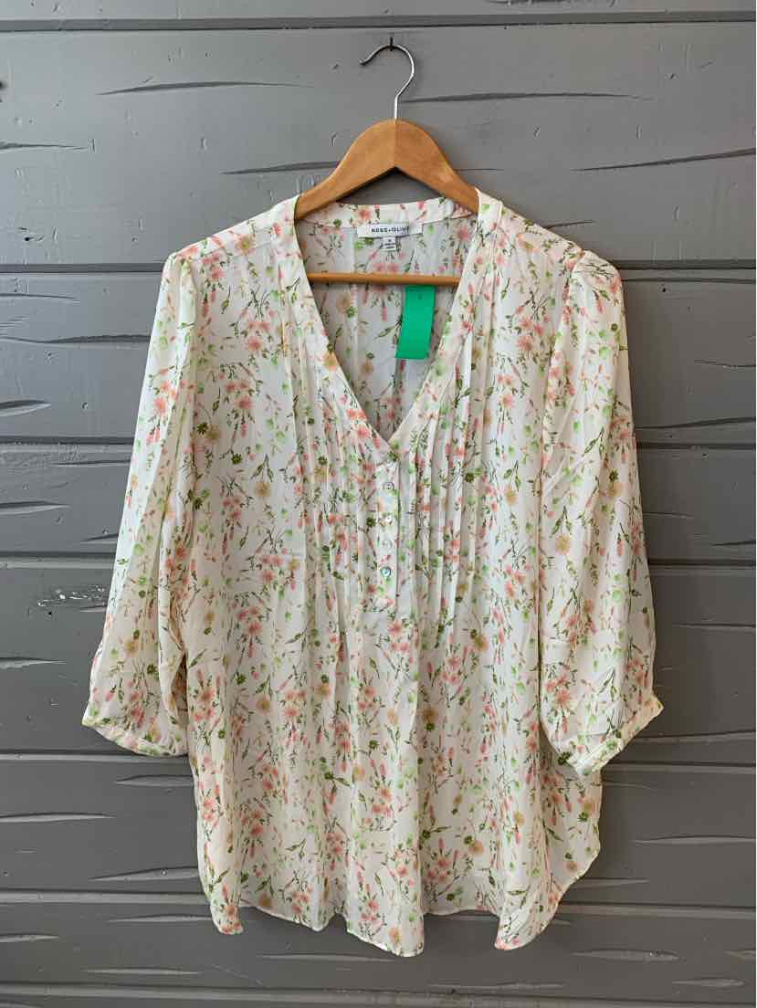 W ROSE & OLIVE PK Size 1X T