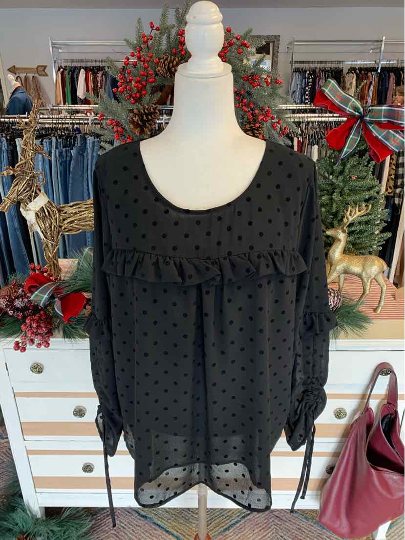 W SKIES ARE BLUE BK Size 1X T