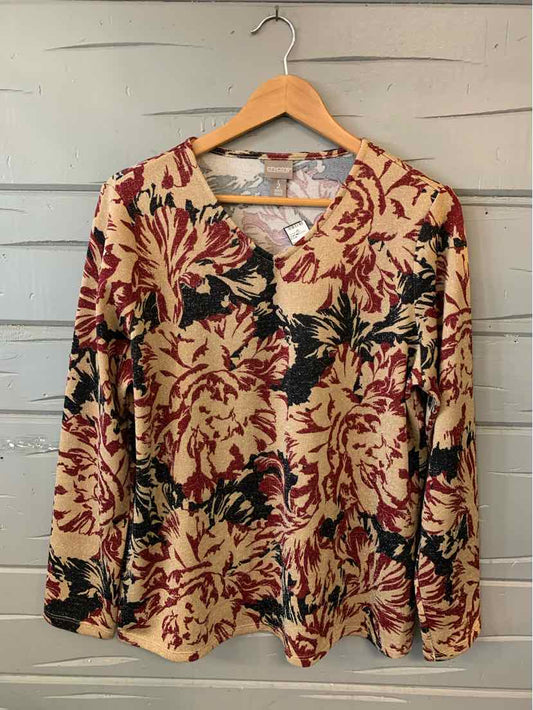 W CHICOS TAN Size LG SW