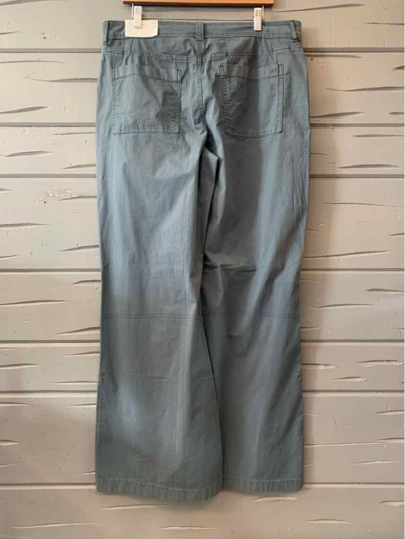 Gray-blue wide-leg pants with visible back pockets and belt loops, size 14L.