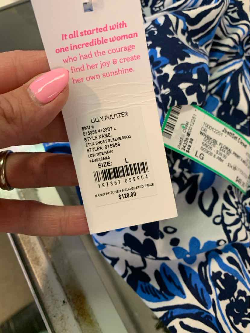 W LILLY PULITZER BL Size LG DR