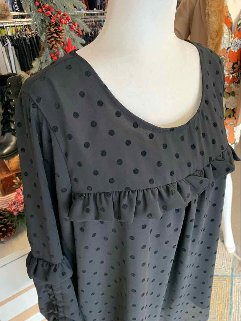 W SKIES ARE BLUE BK Size 1X T