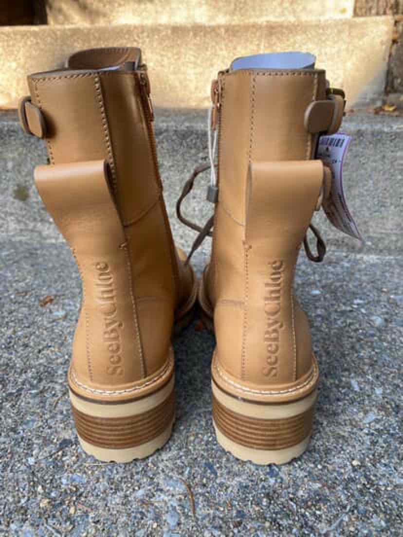 W SEE BY CHLOE TAN Size 38.5 BOOT