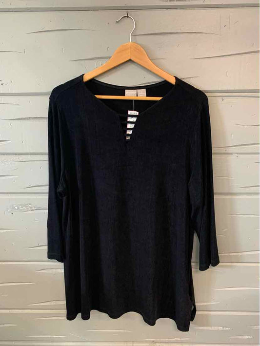 W CHICOS TRAVELER BK Size XL T