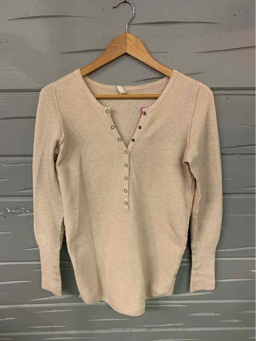 W FREE PEOPLE TAN Size LG T