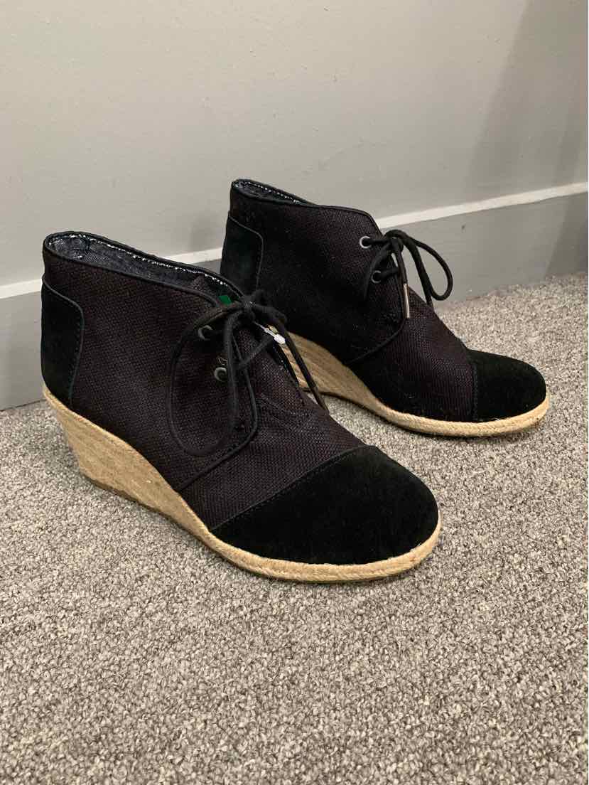 W TOMS BK Size 6.5 SHOE