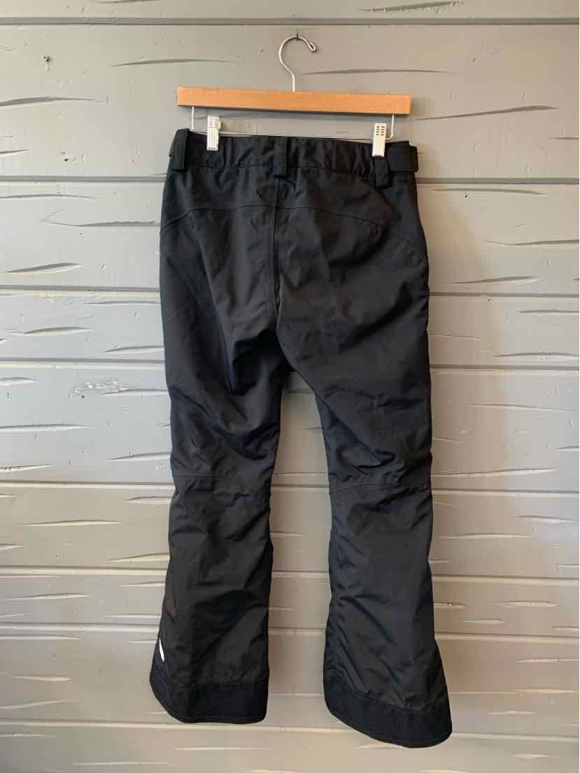 Black women’s North Face pants with a straight-leg fit, elastic waistband, and zip pockets.